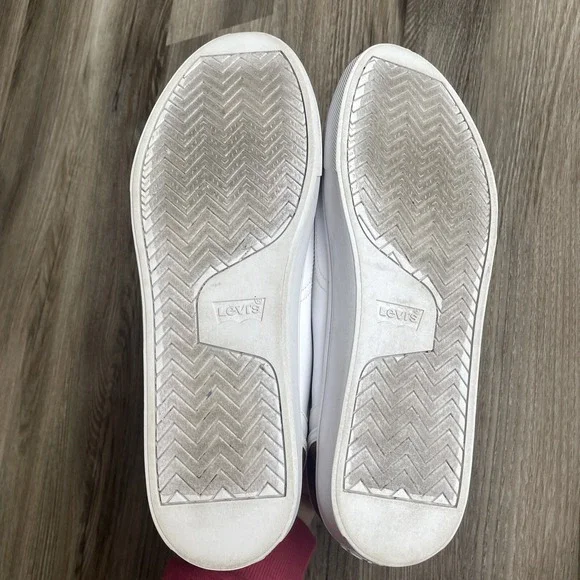 Levi's Sneakers Men's 13 White Casual Preppy Coastal Boat Leather Retro - Picture 6 of 8